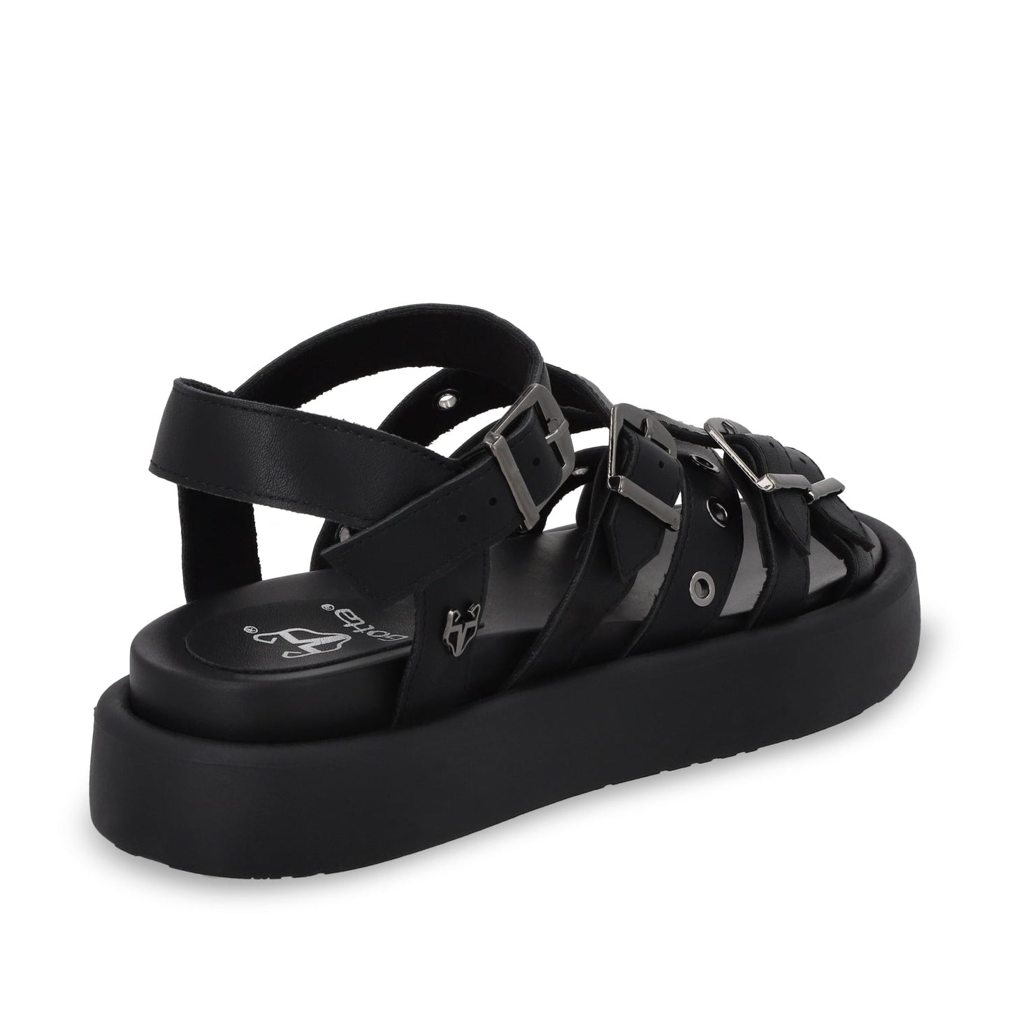 Sandalia Plana Negra Mujer 55950 - Gotta Mexico