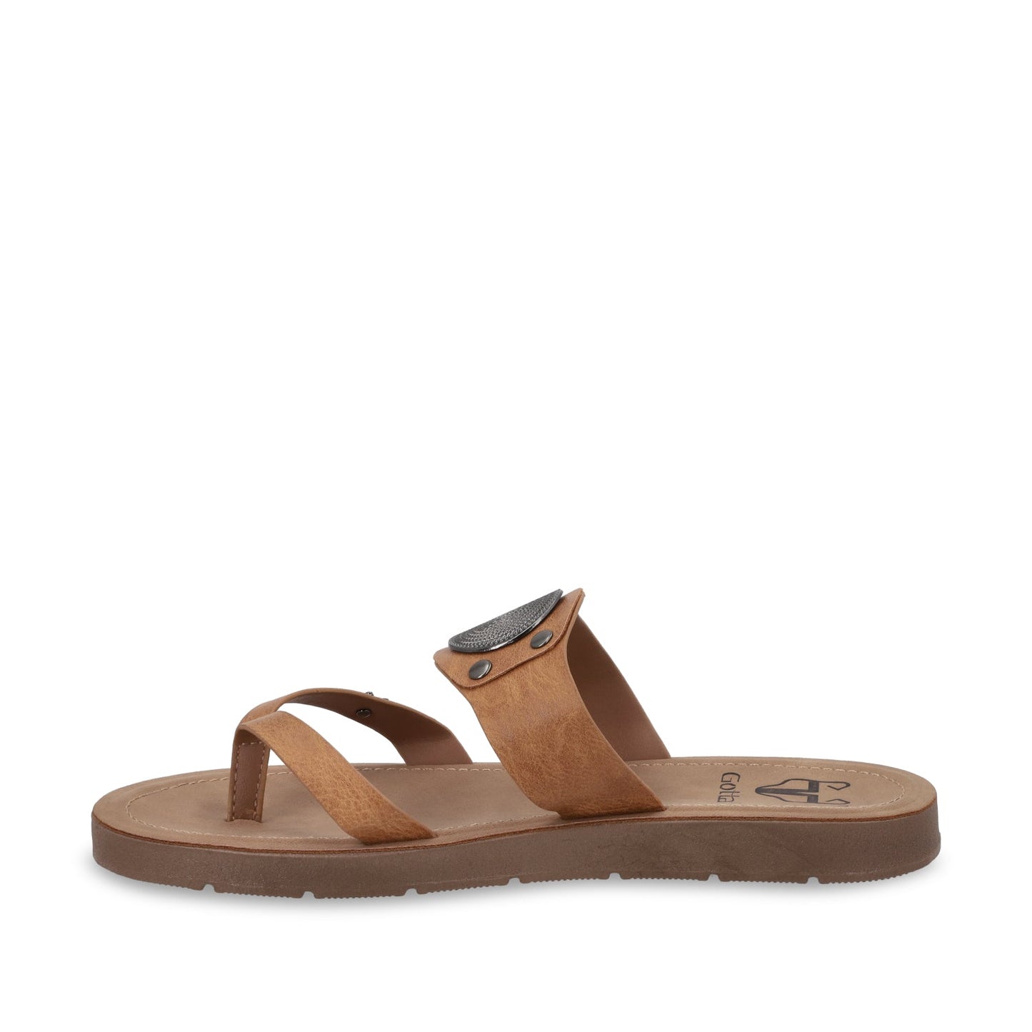 Sandalia Plano Camel Mujer 13256