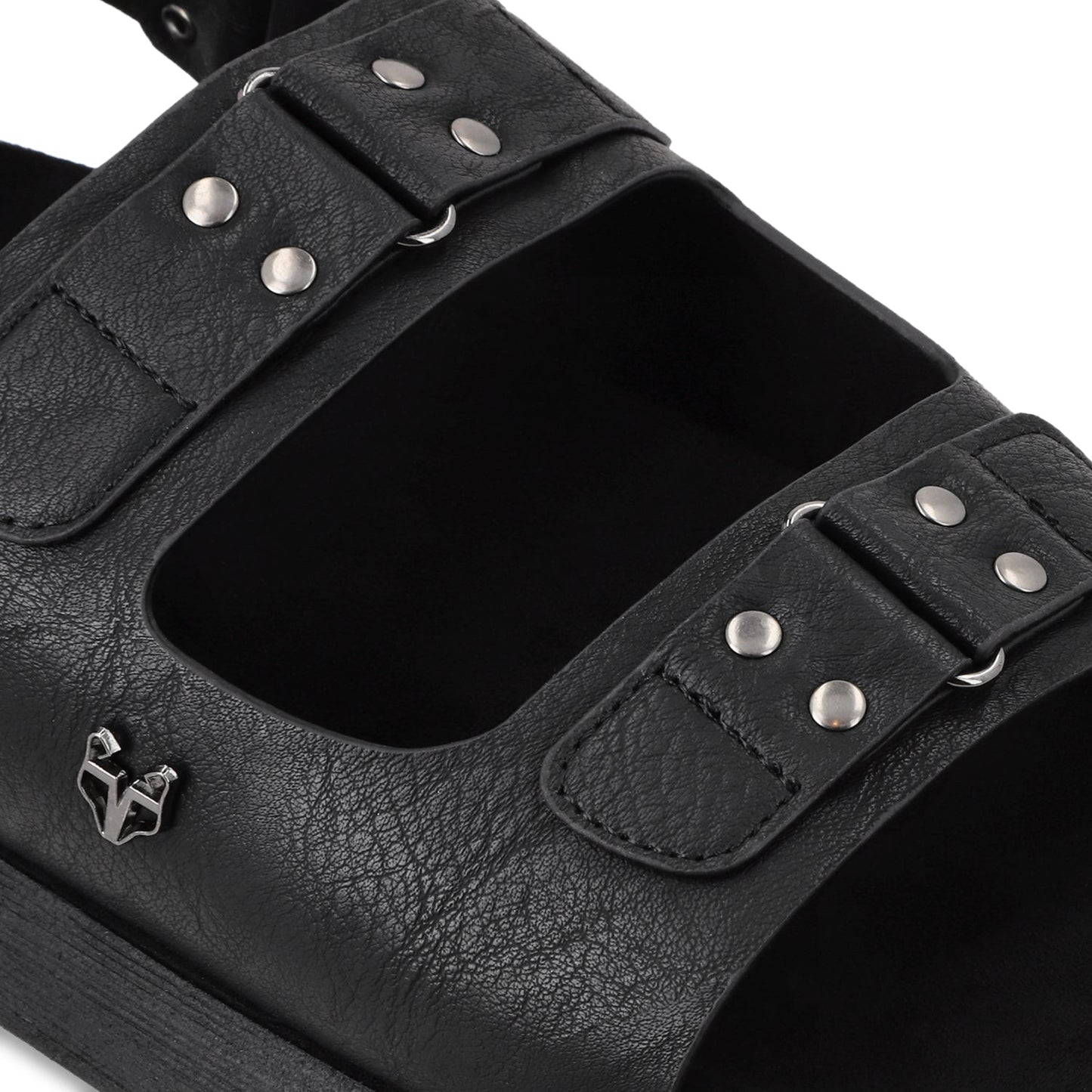 Sandalia Plano Negro Mujer 53701