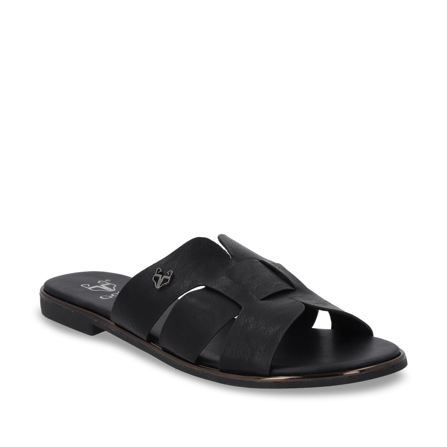 Sandalia Plano Negro Mujer 55210 - Gotta Mexico
