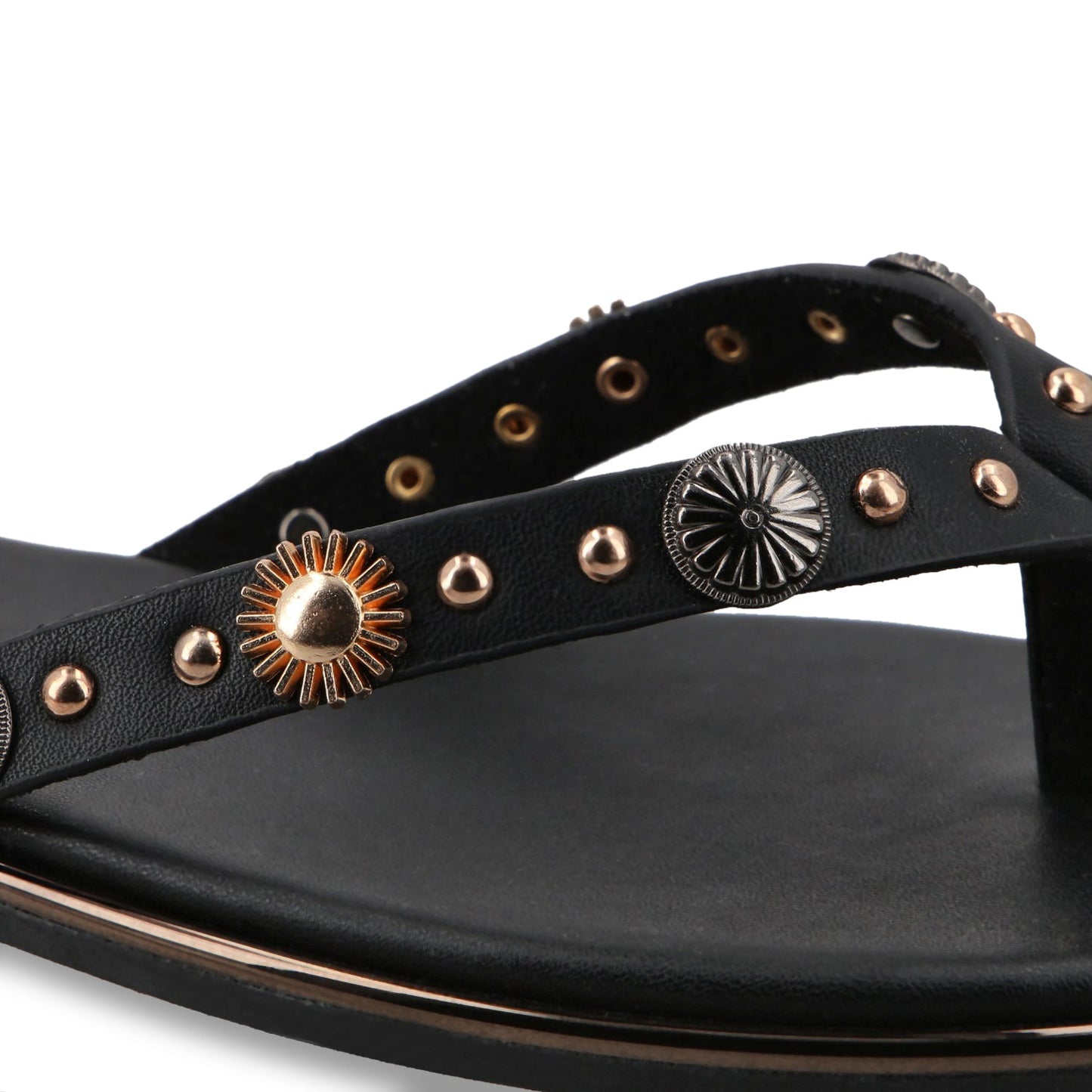 Sandalia Plano Negro Mujer 55211 - Gotta Mexico