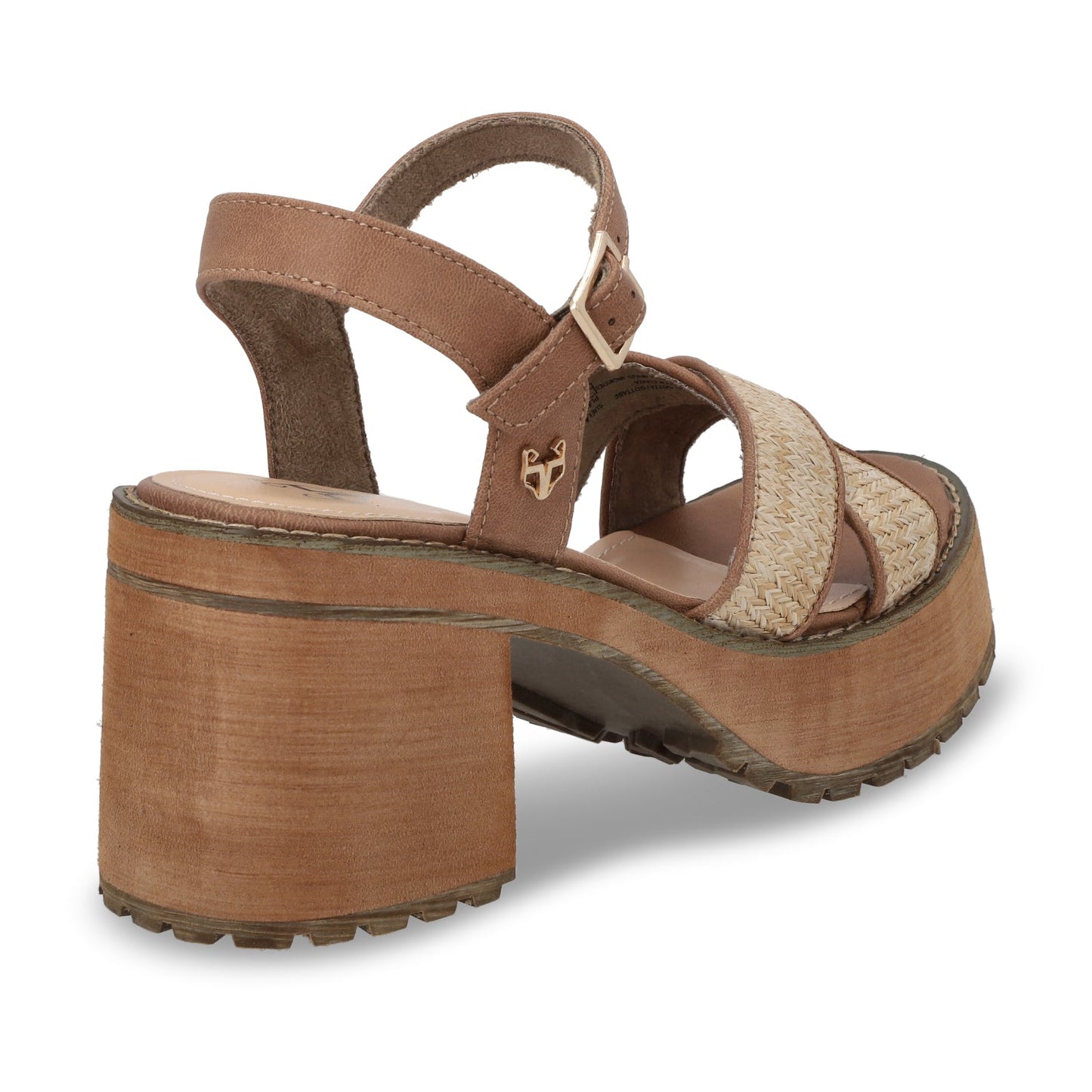 Sandalia Plataforma Beige Mujer 25796