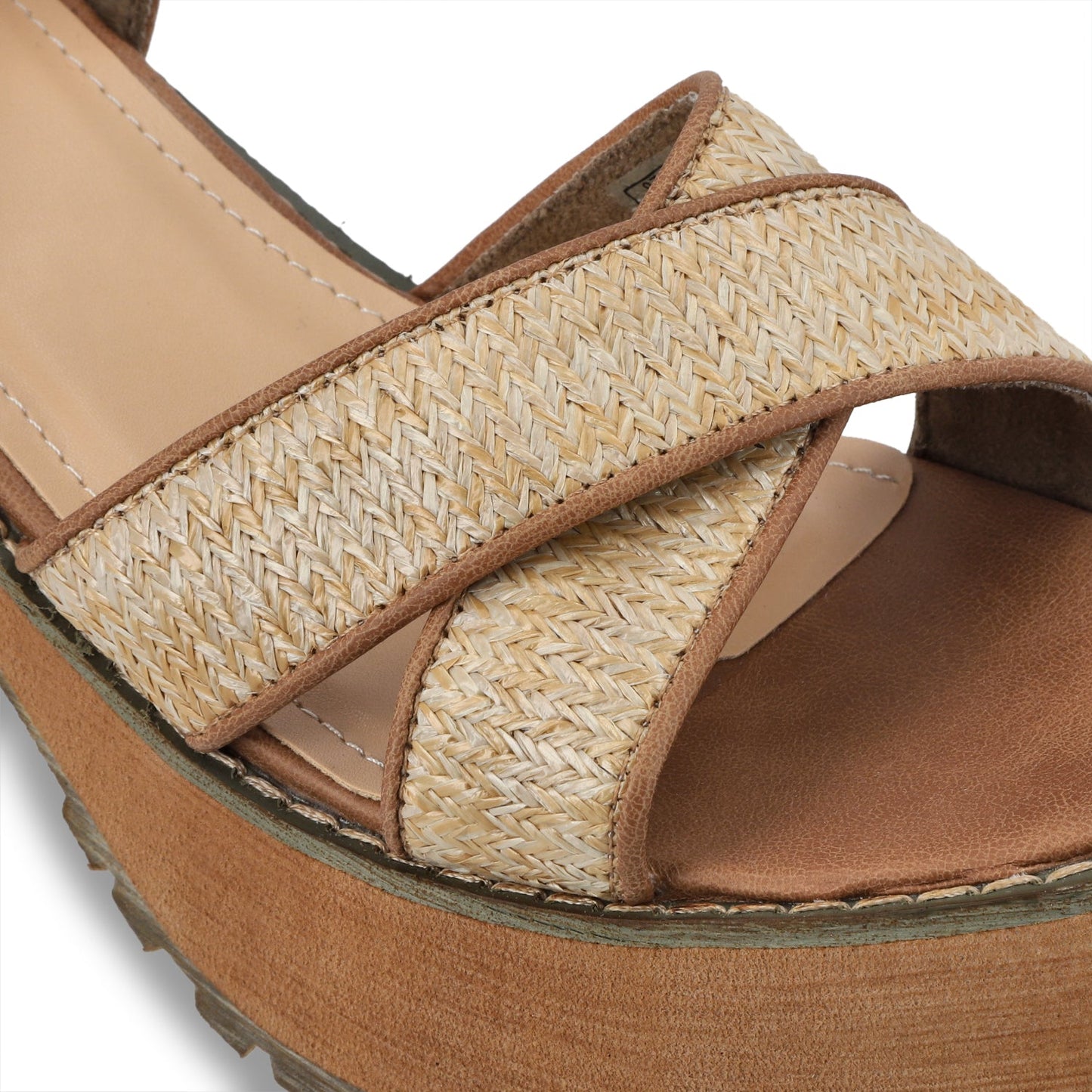 Sandalia Plataforma Beige Mujer 25796