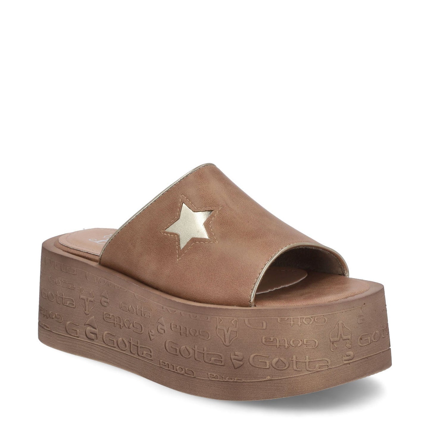 Sandalia Plataforma Beige Mujer 55930 - Gotta Mexico