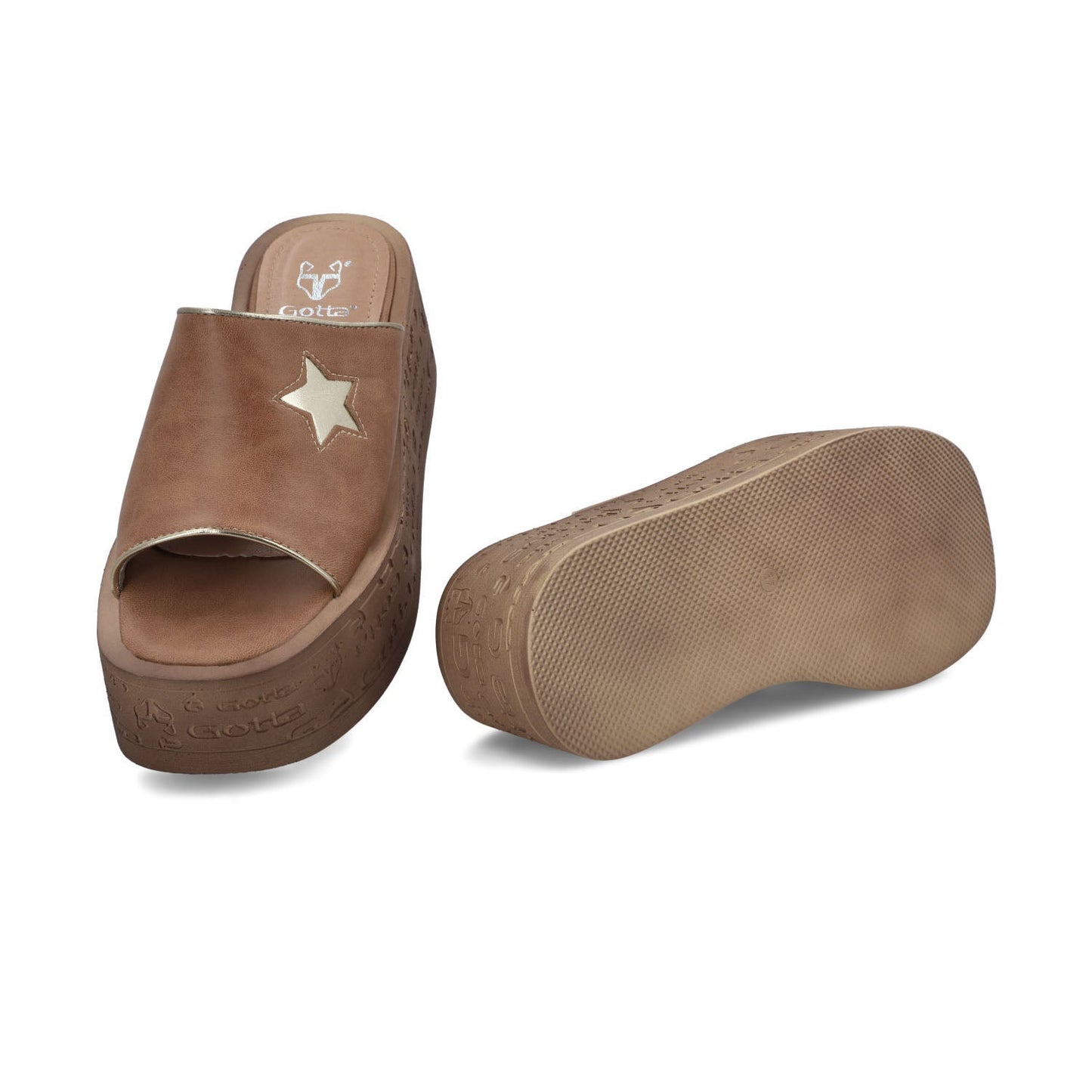 Sandalia Plataforma Beige Mujer 55930 - Gotta Mexico