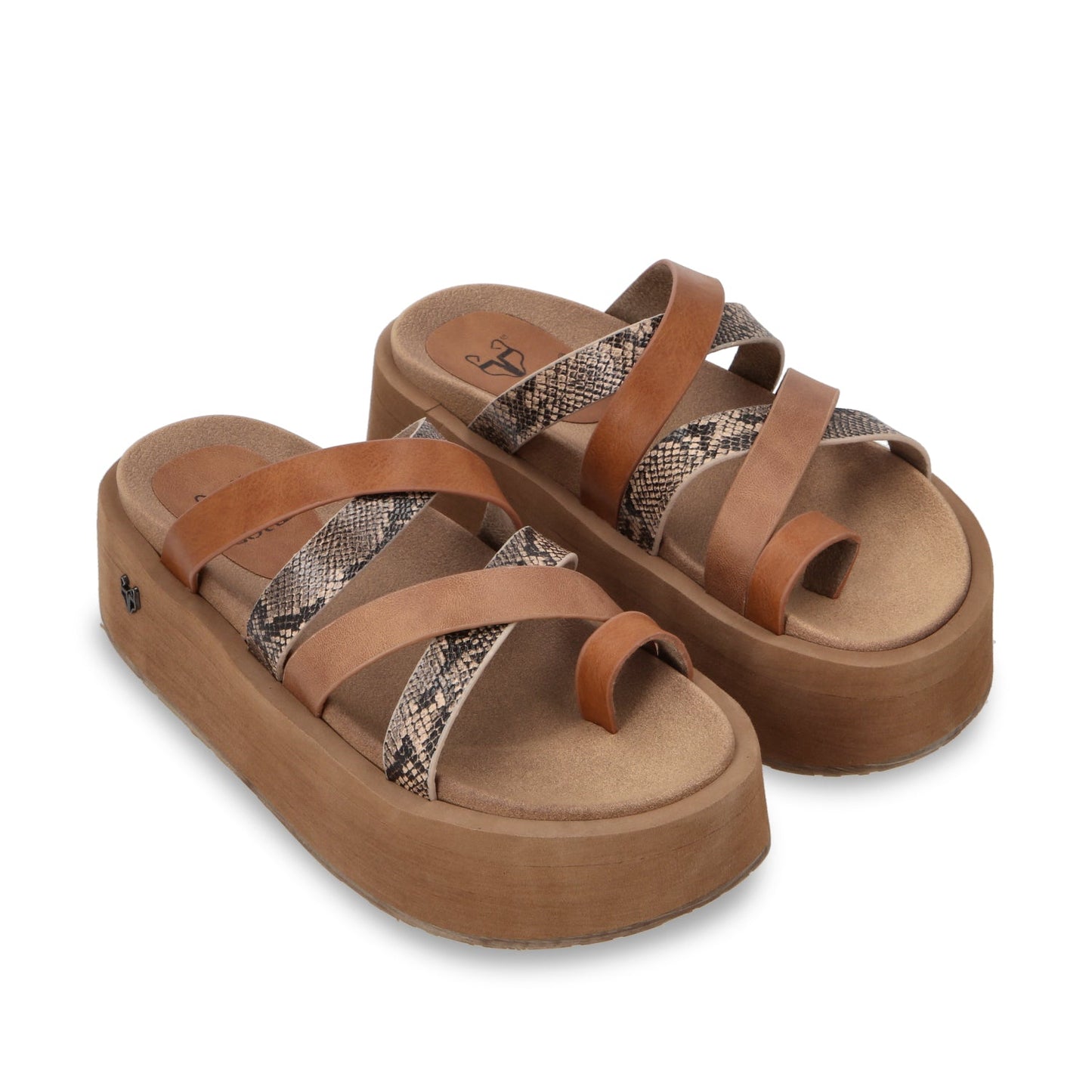 Sandalia Plataforma Beige Mujer 55940