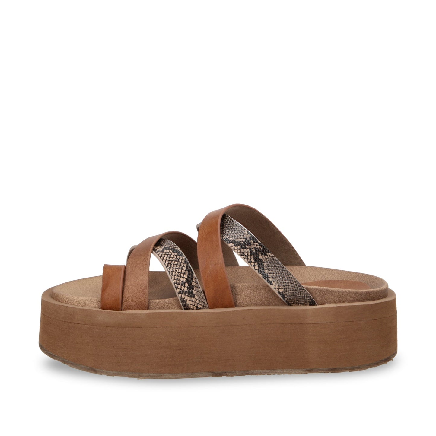 Sandalia Plataforma Beige Mujer 55940