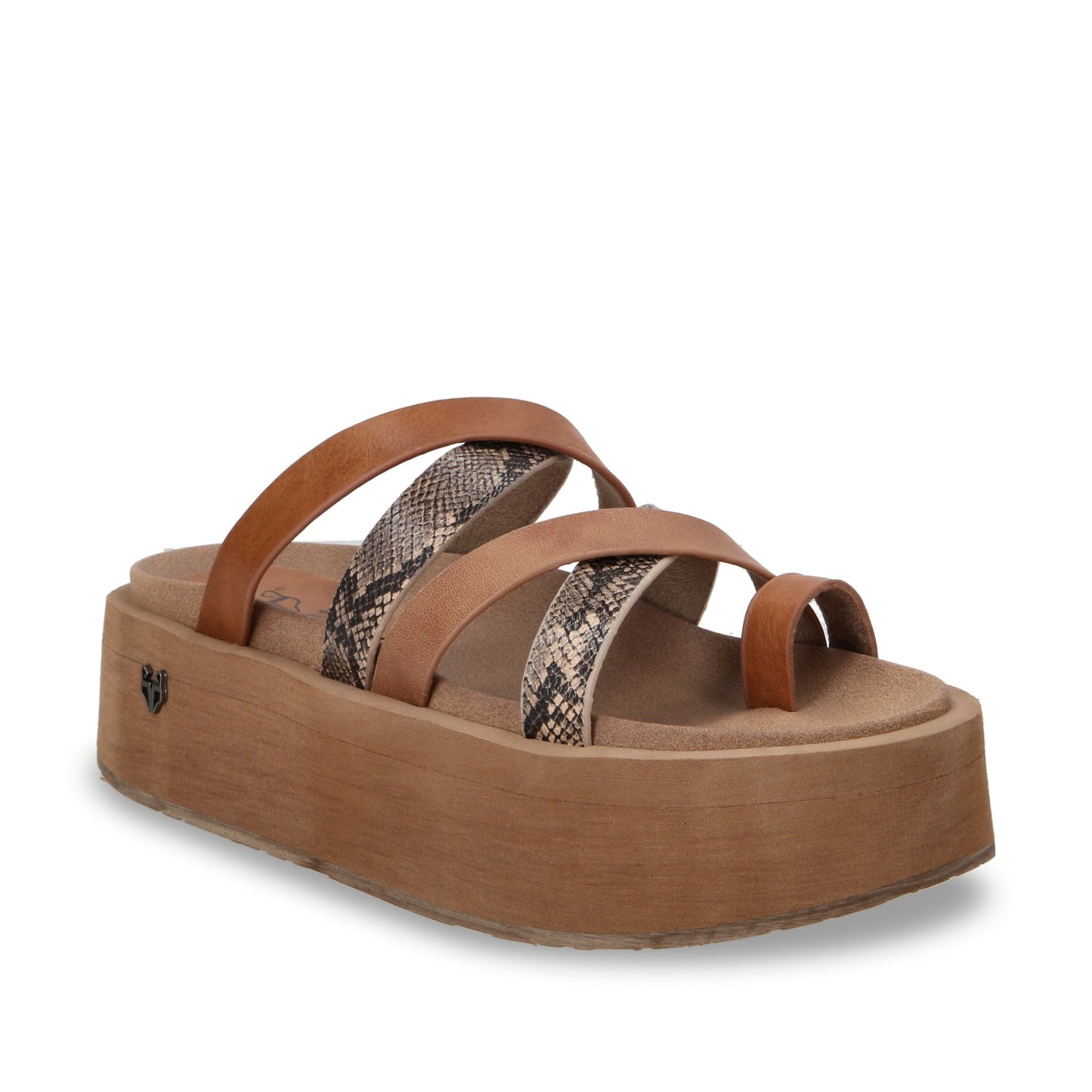 Sandalia Plataforma Beige Mujer 55940