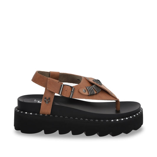 Sandalia Plataforma Café Mujer 1576F