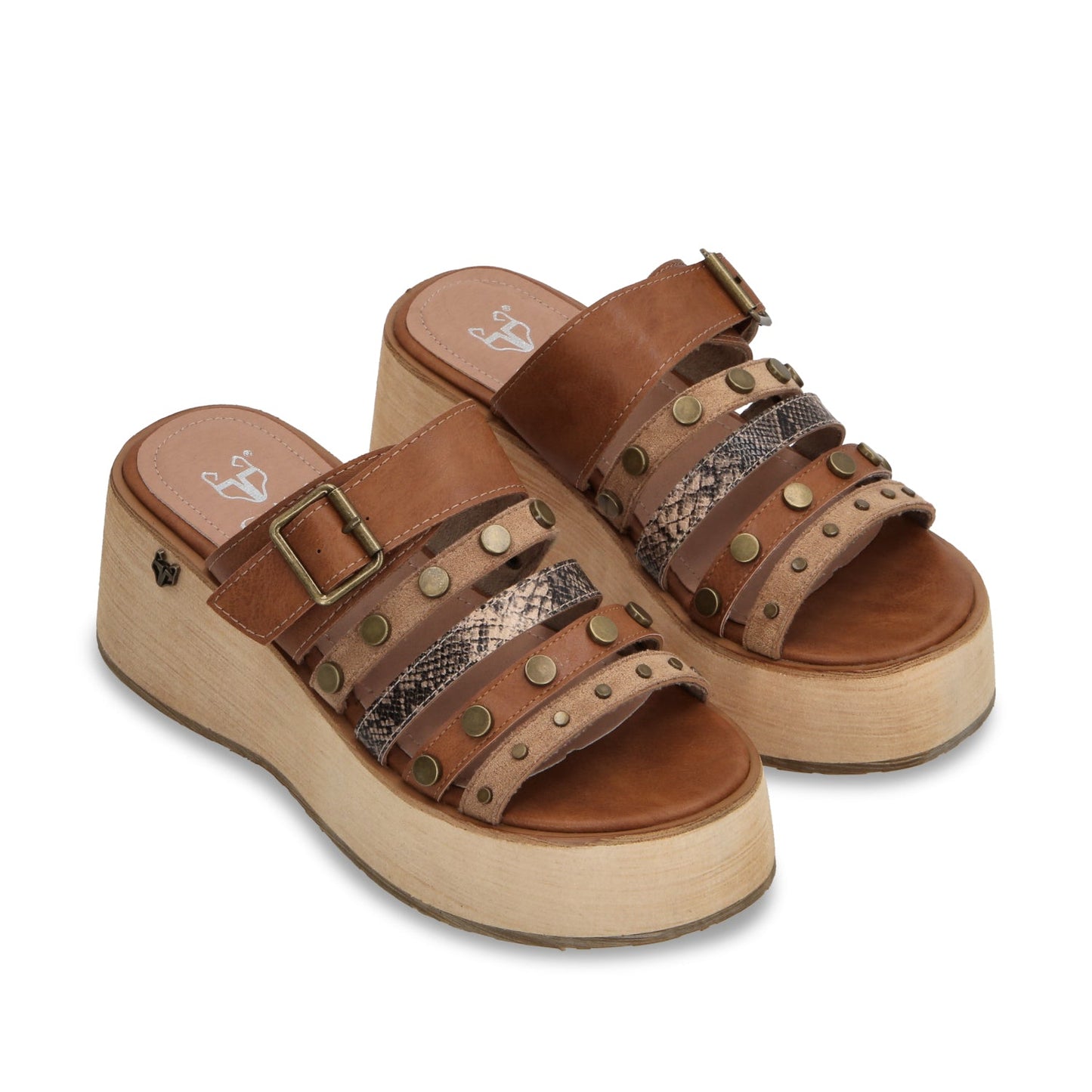 Sandalia Plataforma Camel Mujer 45841