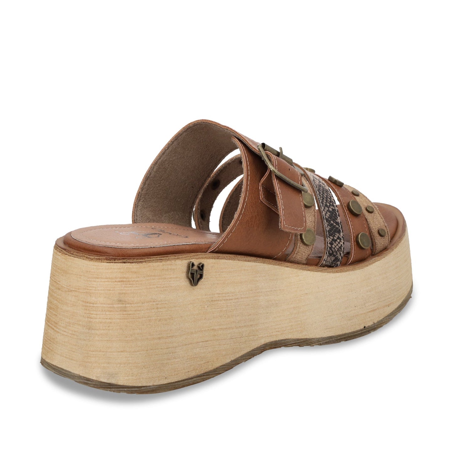 Sandalia Plataforma Camel Mujer 45841