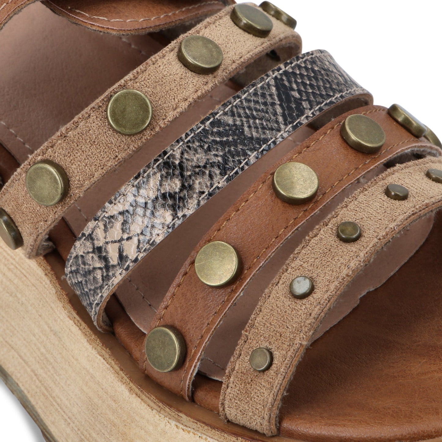 Sandalia Plataforma Camel Mujer 45841