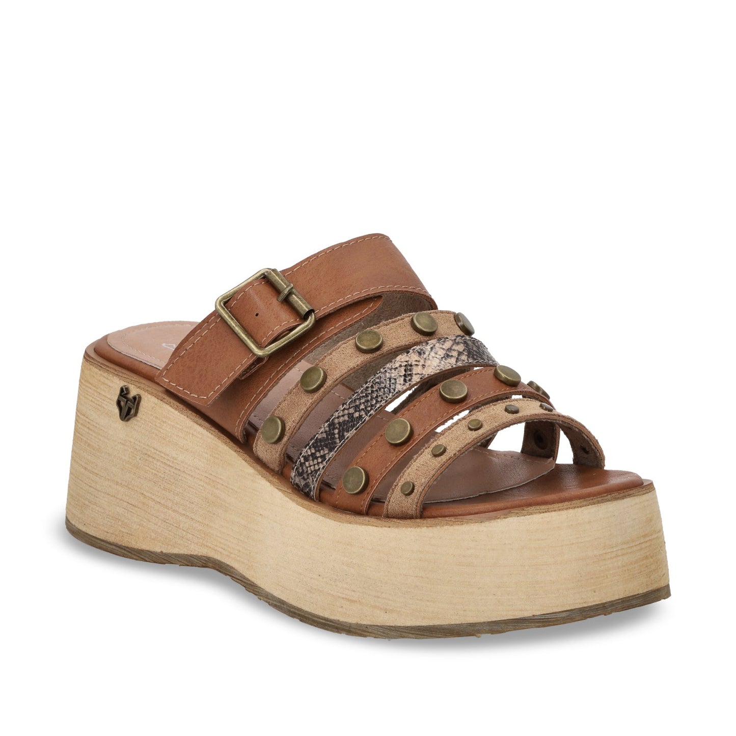 Sandalia Plataforma Camel Mujer 45841