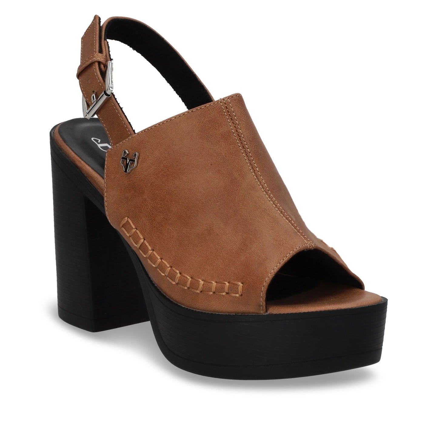 Sandalia Plataforma Camel Mujer 45962