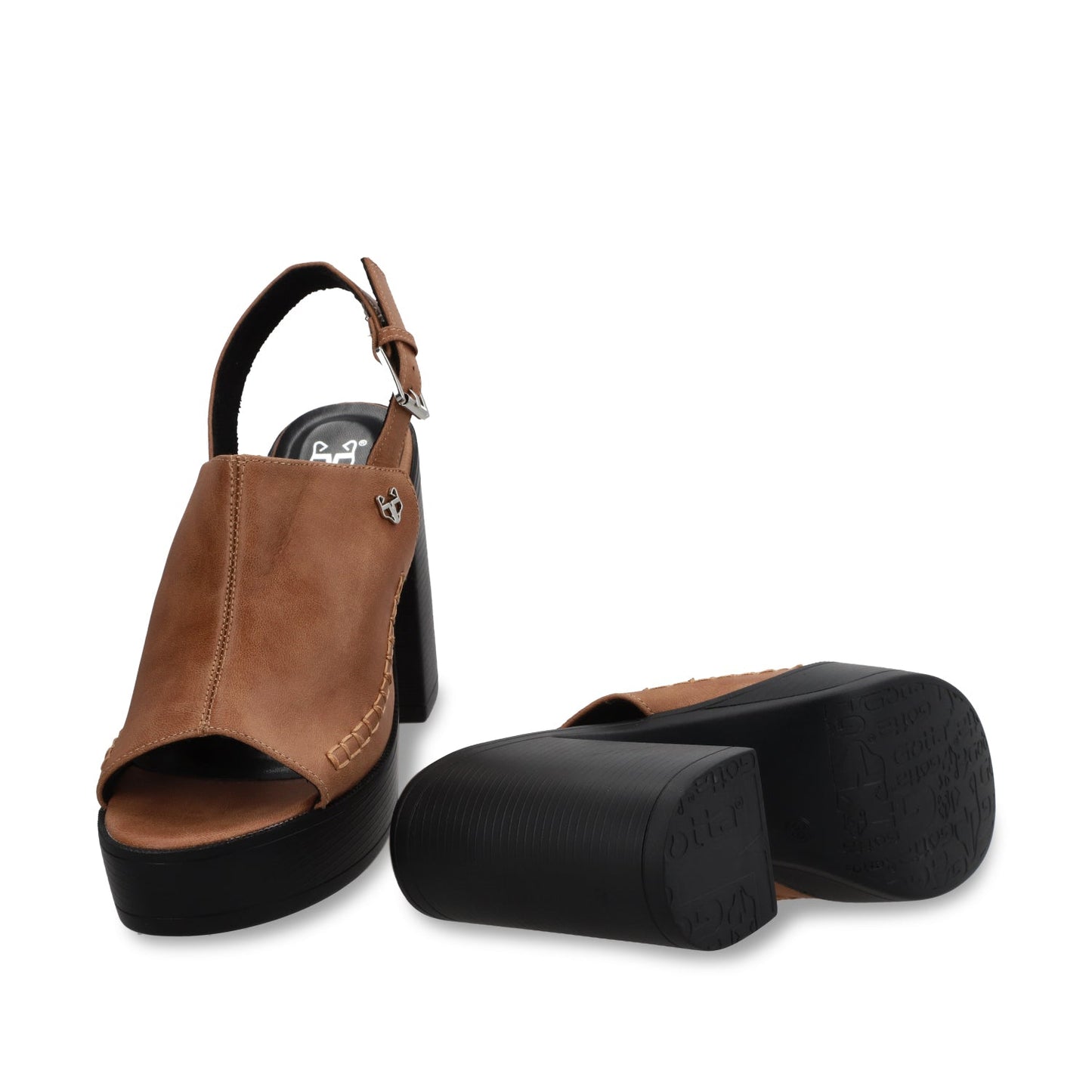 Sandalia Plataforma Camel Mujer 45962