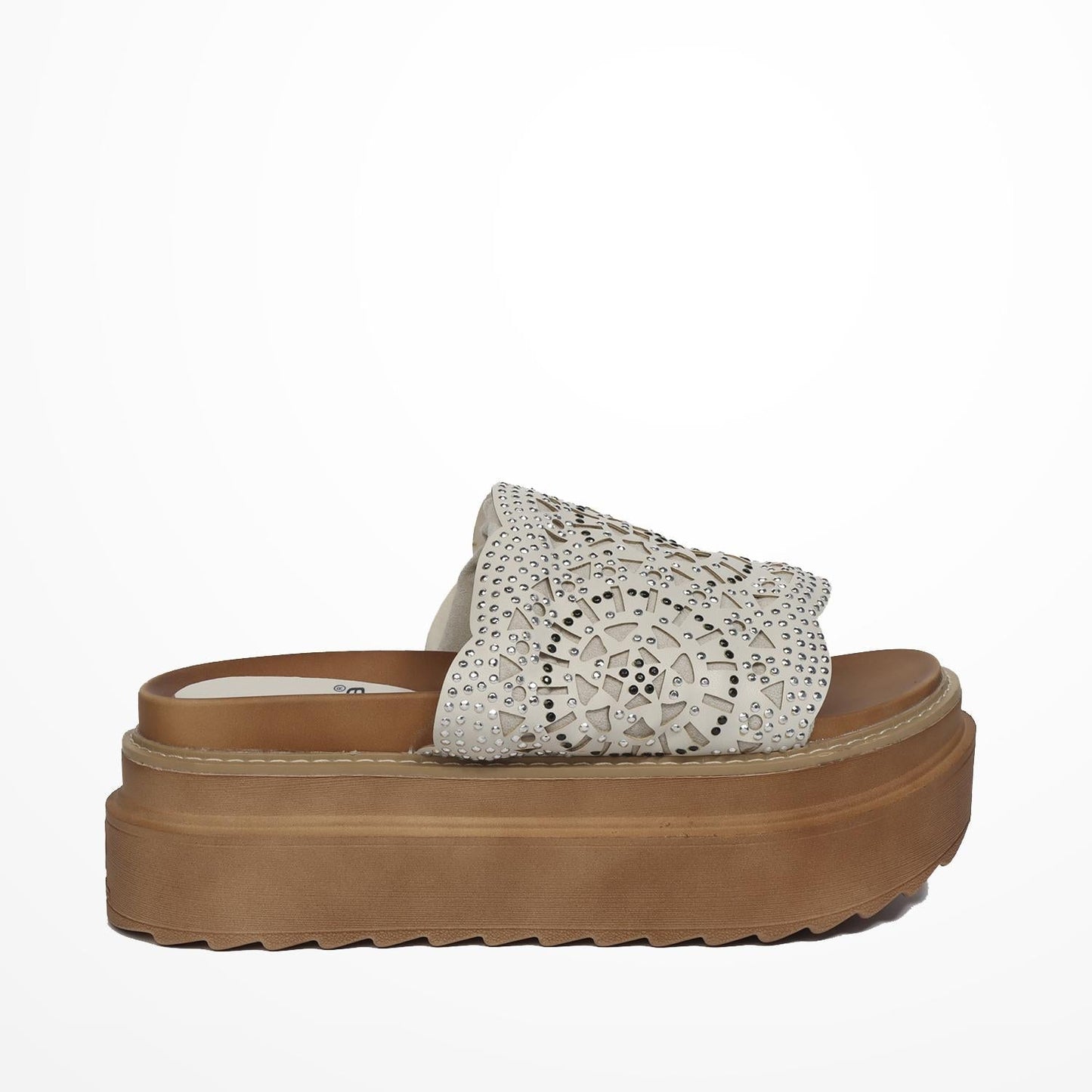 Sandalia Plataforma Crema Mujer 25230 - Gotta Mexico