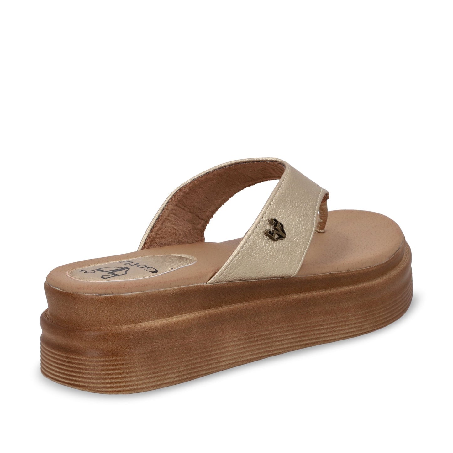 Sandalia Plataforma Dorada Mujer 43011 - Gotta Mexico