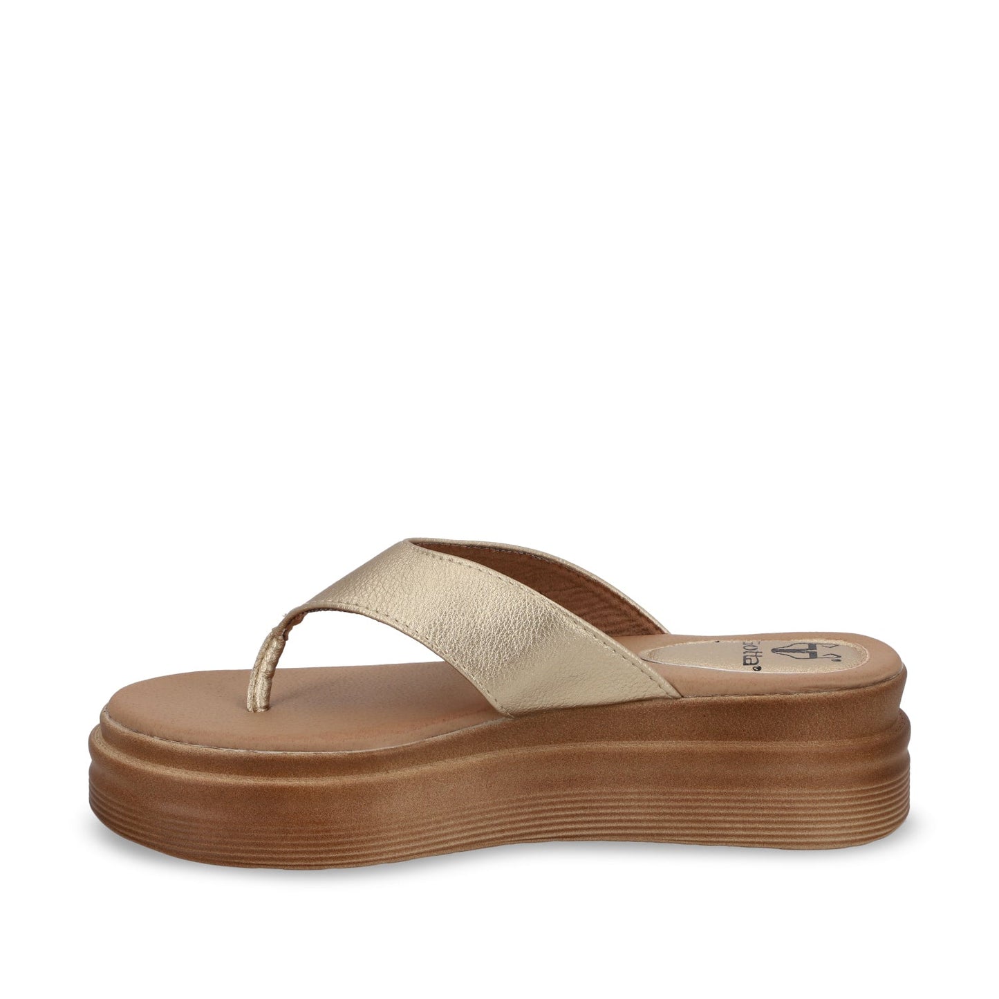 Sandalia Plataforma Dorada Mujer 43011 - Gotta Mexico