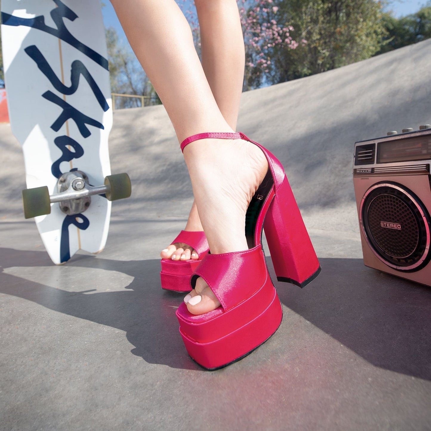 Sandalia Plataforma Fucsia Mujer 25911 - Gotta Mexico