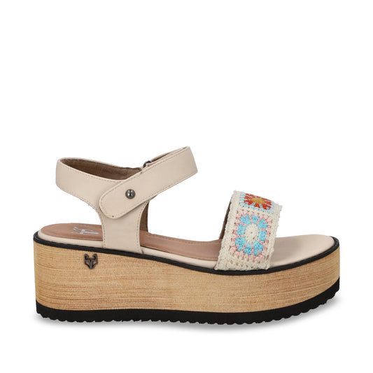 Sandalia Plataforma Multicolor Mujer 15616