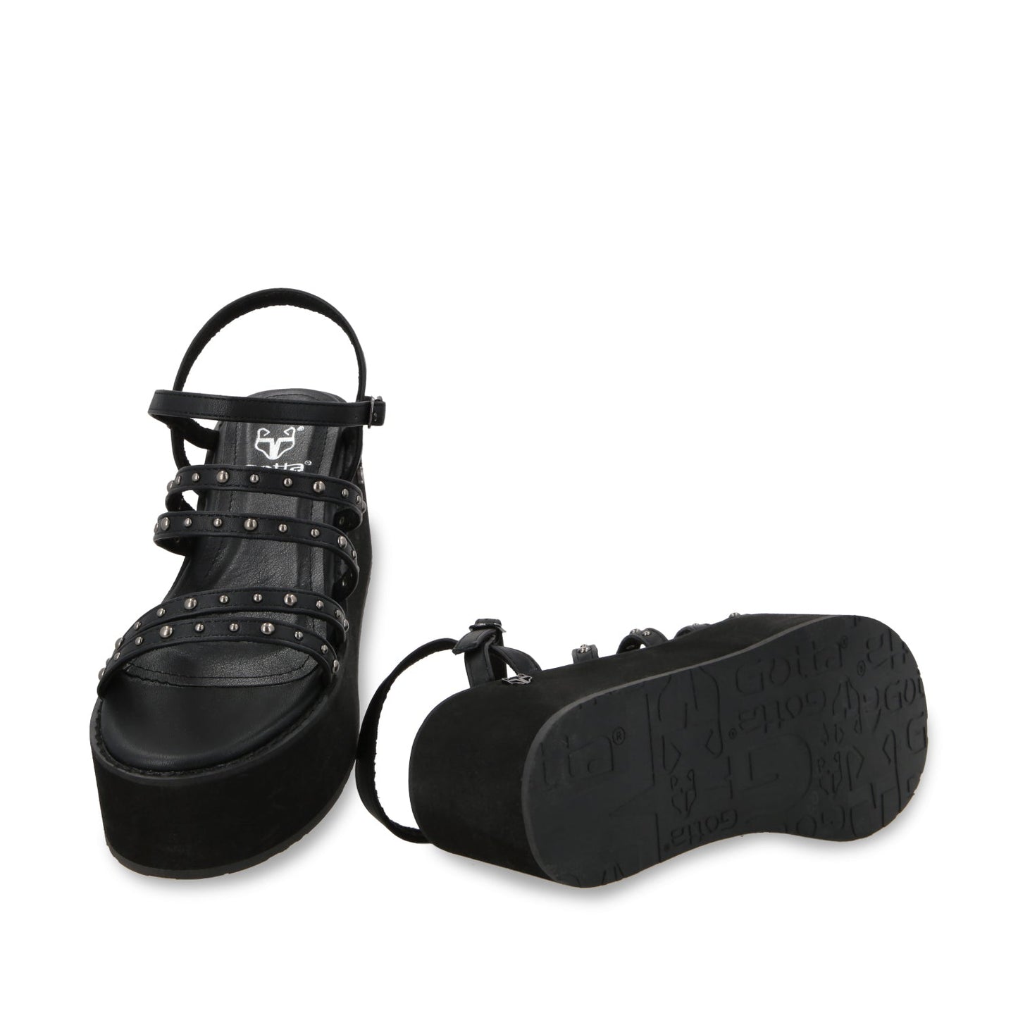 Sandalia Plataforma Negra Mujer 15629 - Gotta Mexico