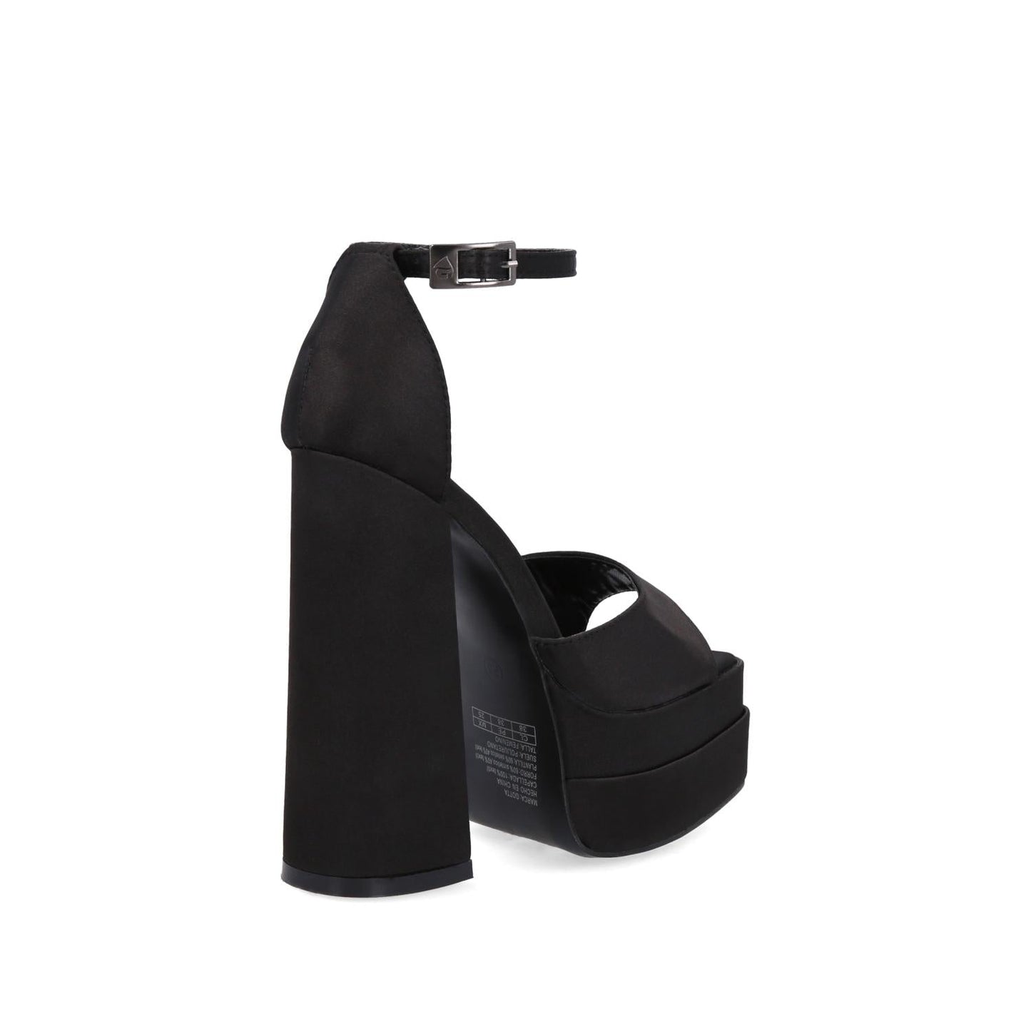 Sandalia Plataforma Negra Mujer 25911