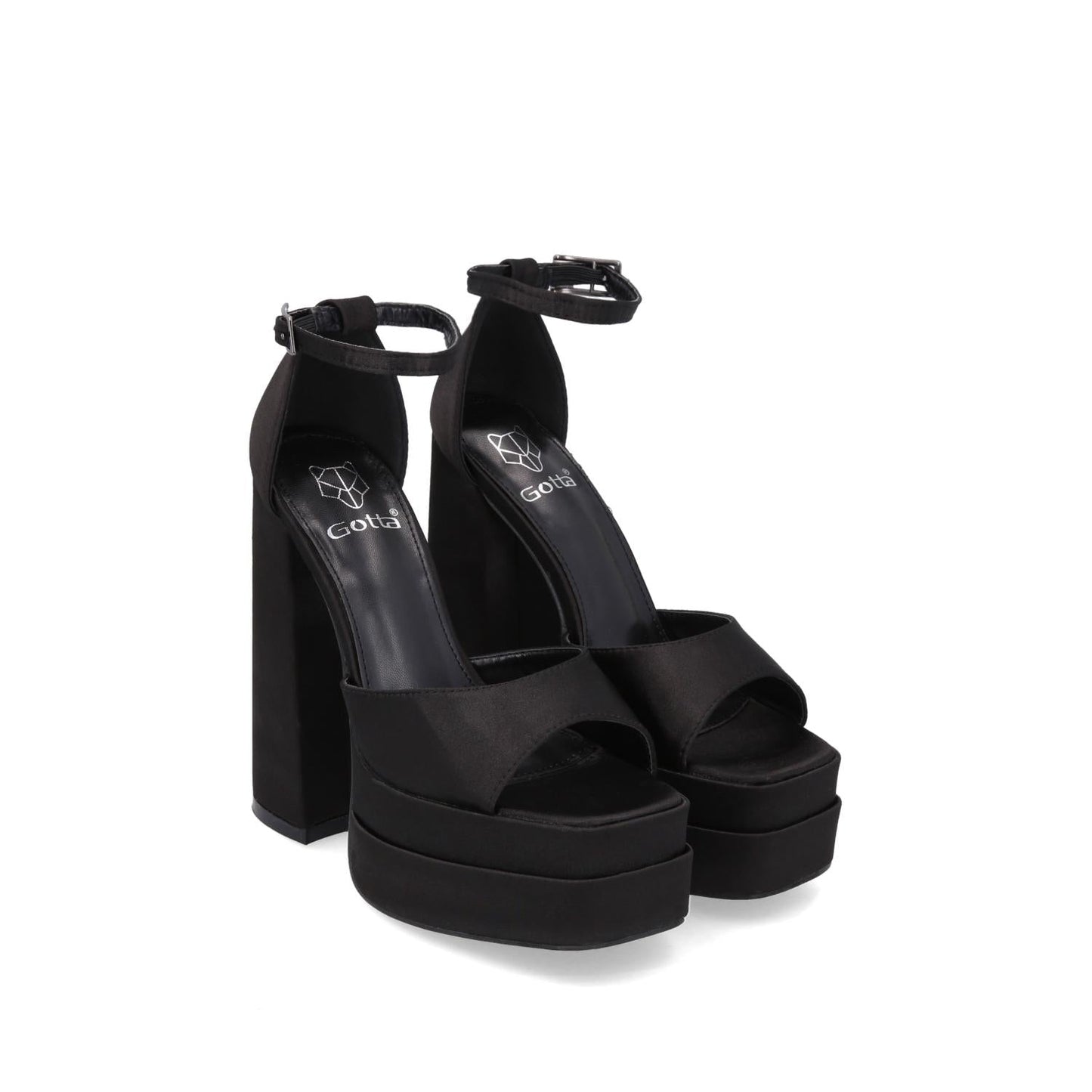 Sandalia Plataforma Negra Mujer 25911