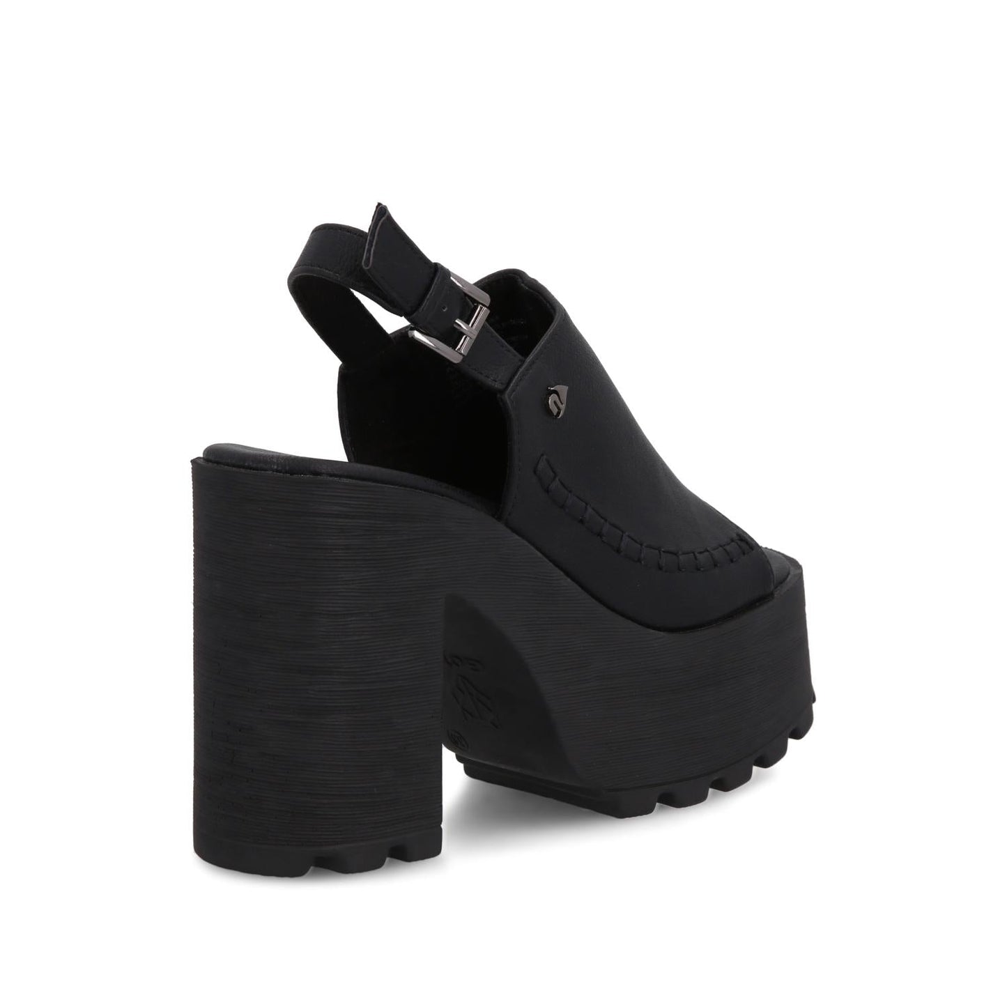 Sandalia Plataforma Negra Mujer 35283