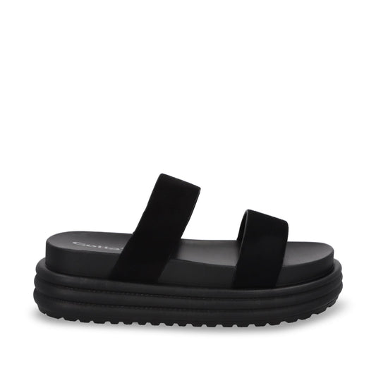 Sandalia Plataforma Negra Mujer 42021