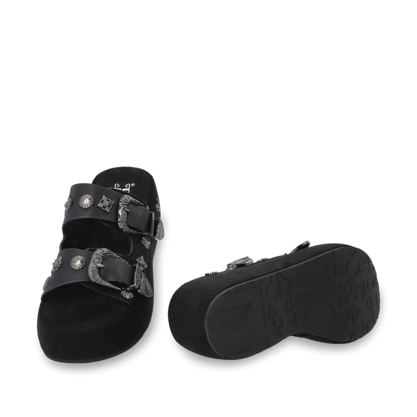 Sandalia Plataforma Negra Mujer 45825 - Gotta Mexico