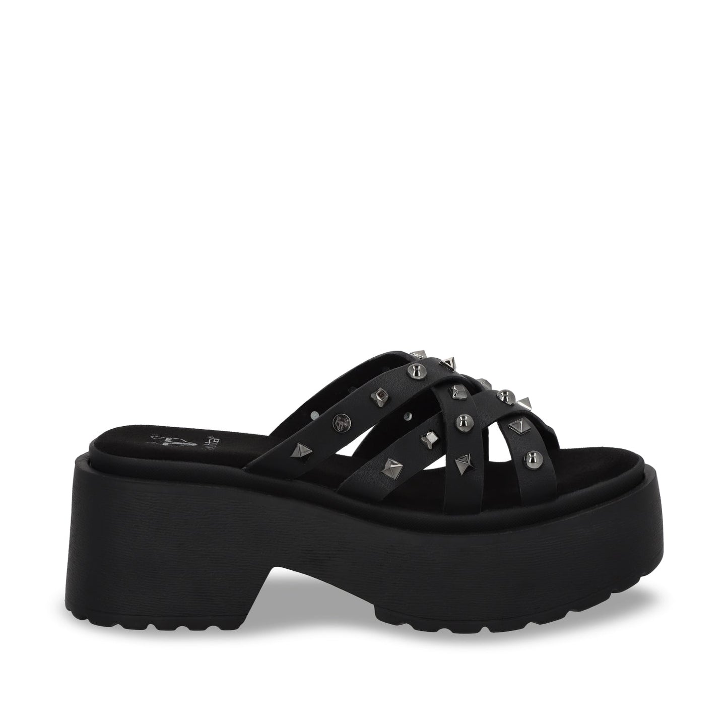 Sandalia Plataforma Negra Mujer 45984