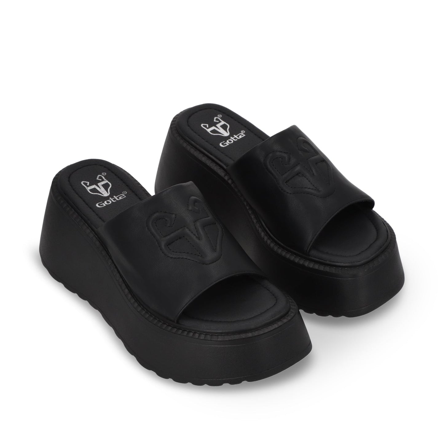 Sandalia Plataforma Negra Mujer 53720 - Gotta Mexico