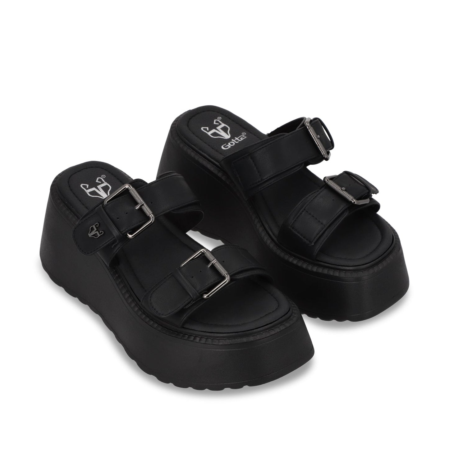 Sandalia Plataforma Negra Mujer 53721 - Gotta Mexico