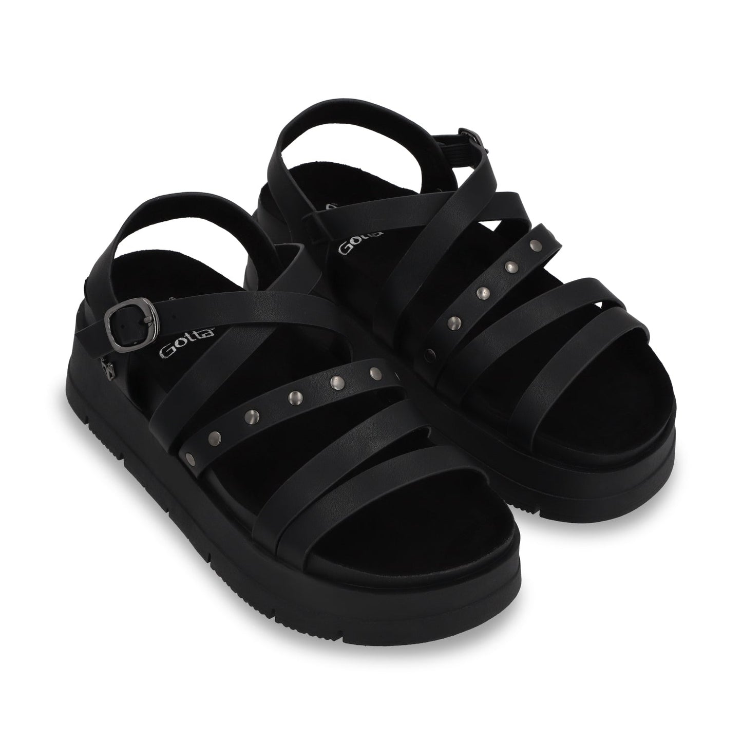 Sandalia Plataforma Negra Mujer 55231 - Gotta Mexico