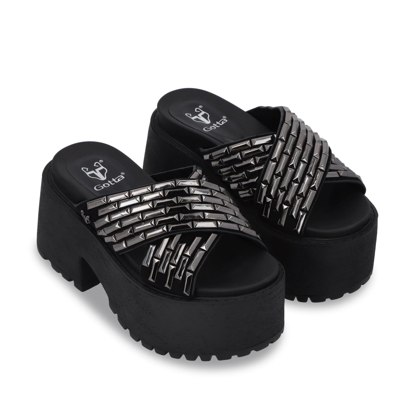 Sandalia Plataforma Negro Mujer 1567C