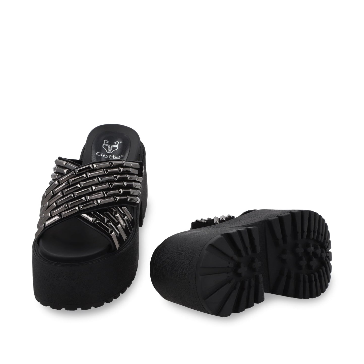 Sandalia Plataforma Negro Mujer 1567C