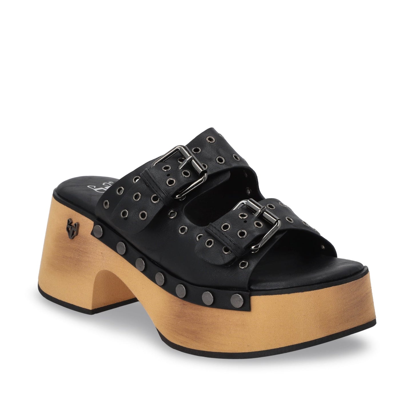 Sandalia Plataforma Negro Mujer 35266
