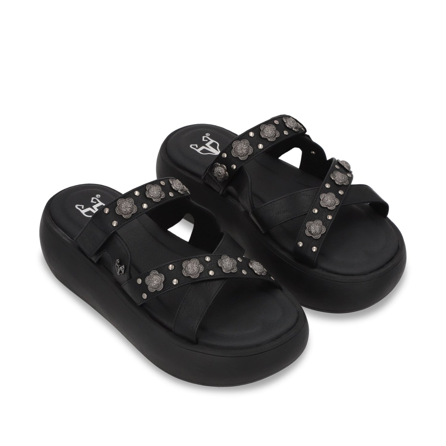 Sandalia Plataforma Negro Mujer 43035