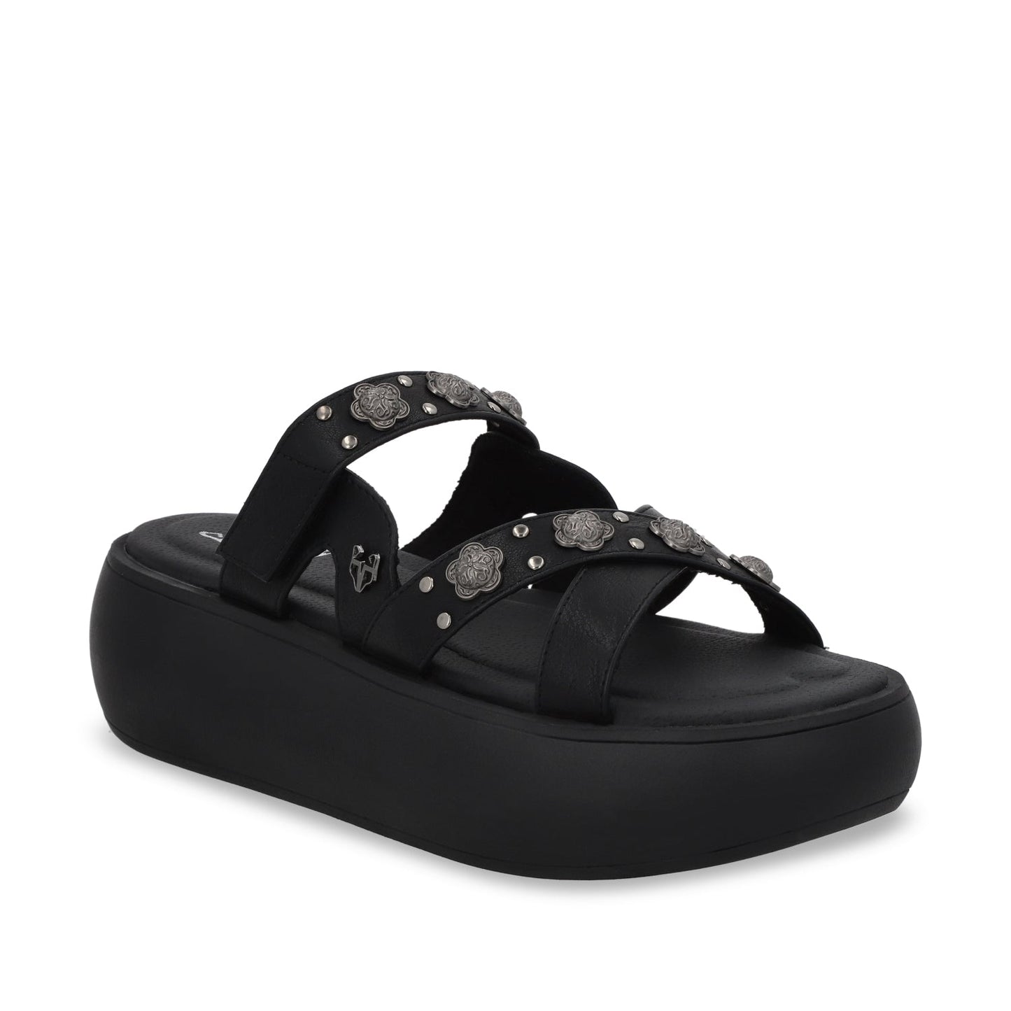 Sandalia Plataforma Negro Mujer 43035