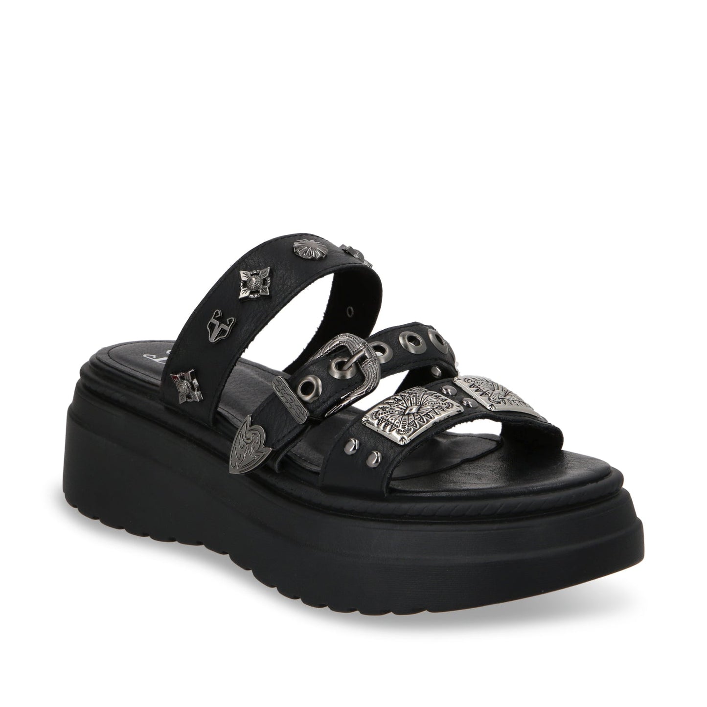 Sandalia Plataforma Negro Mujer 55922