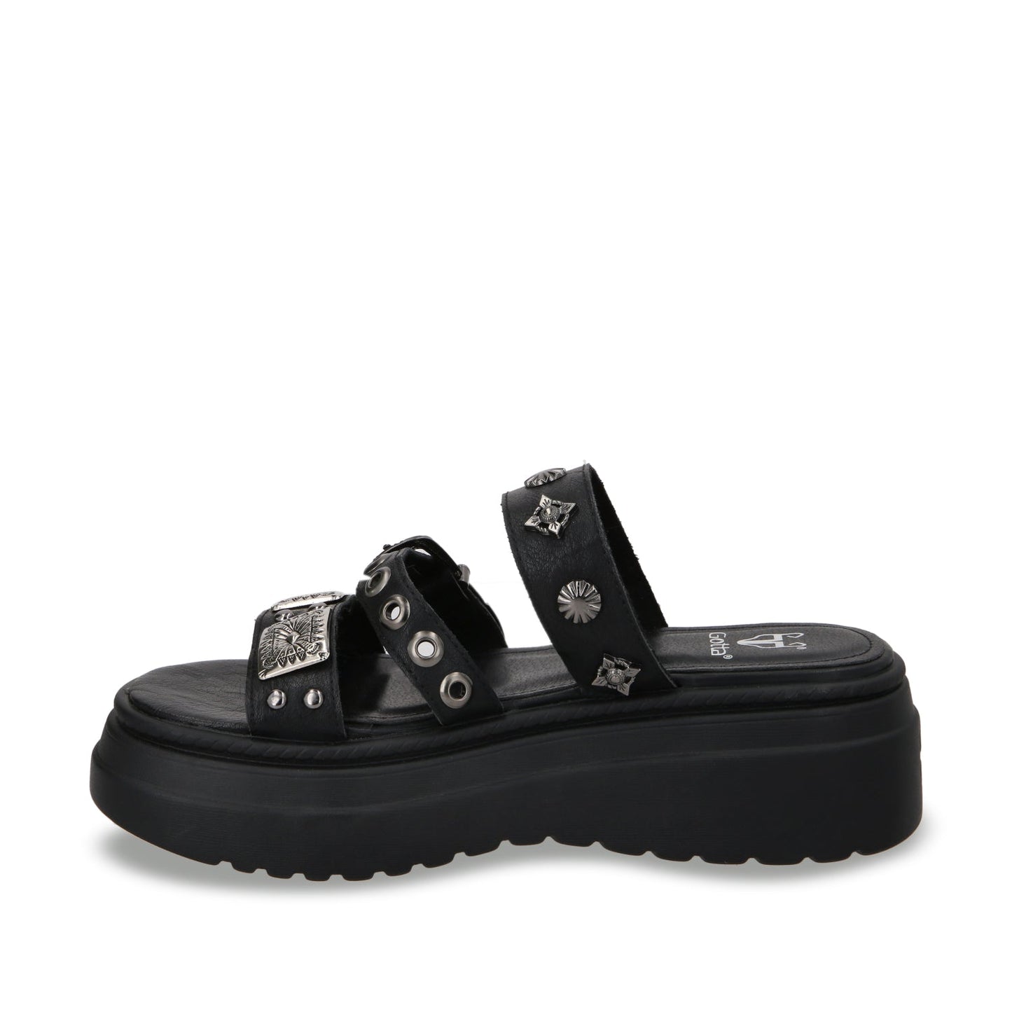 Sandalia Plataforma Negro Mujer 55922