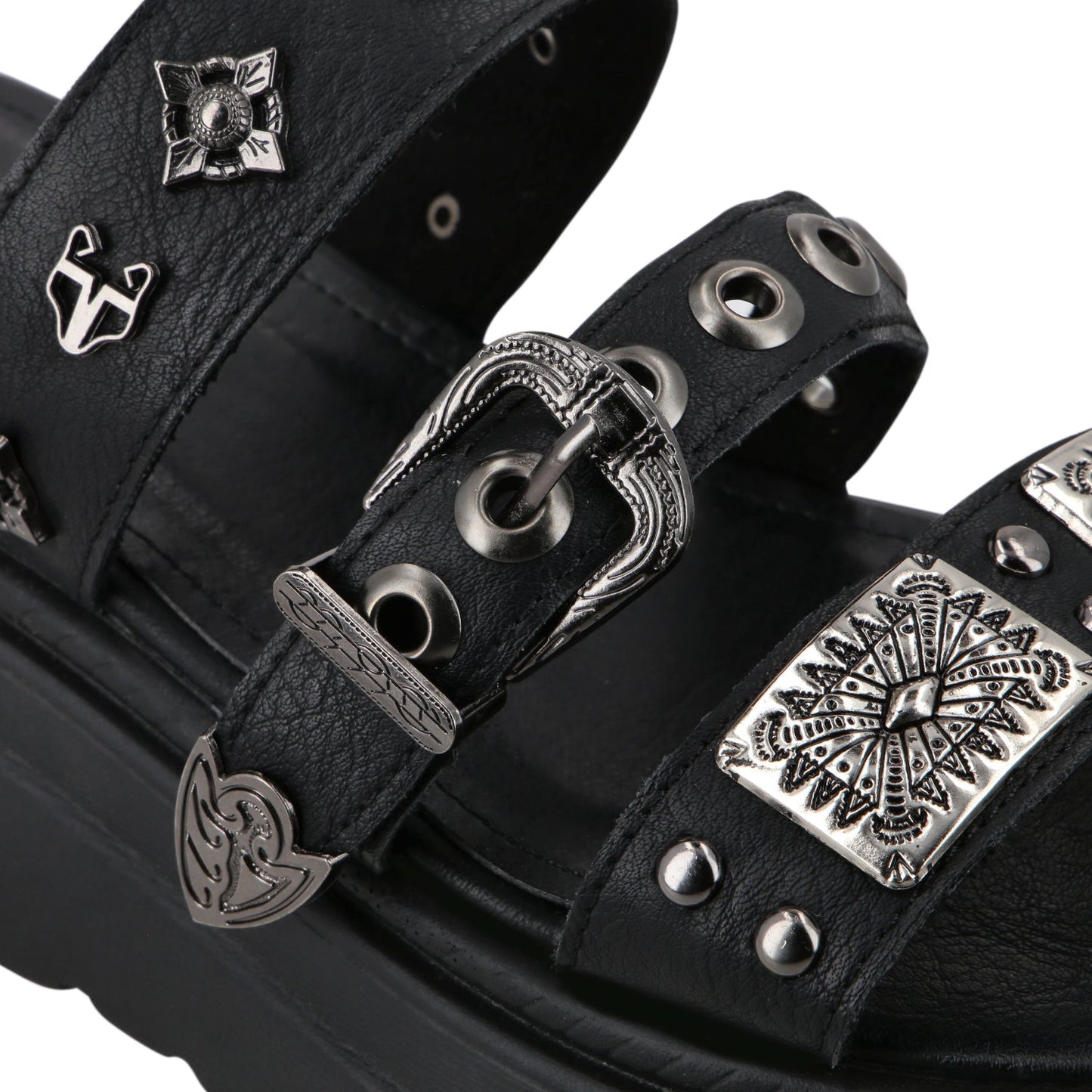 Sandalia Plataforma Negro Mujer 55922