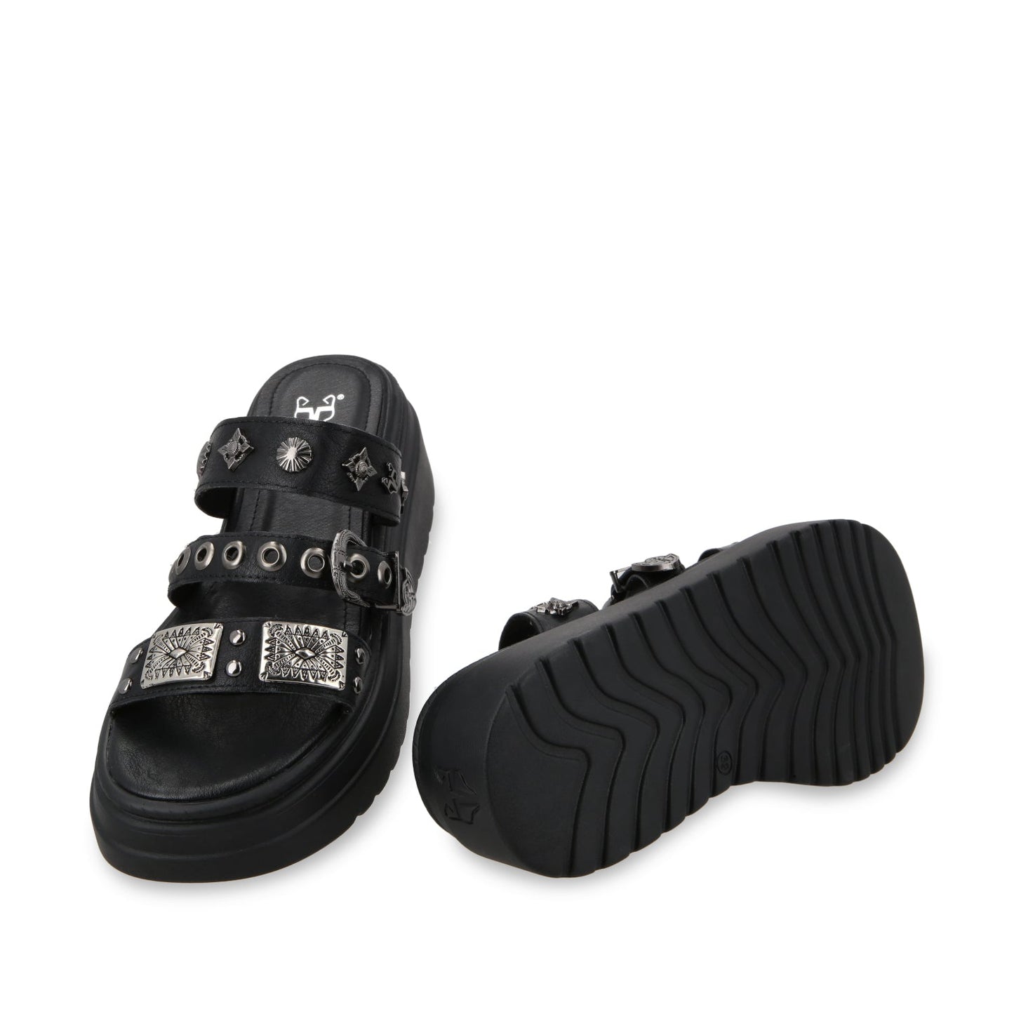 Sandalia Plataforma Negro Mujer 55922
