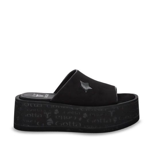 Sandalia Plataforma Negro Mujer 55930