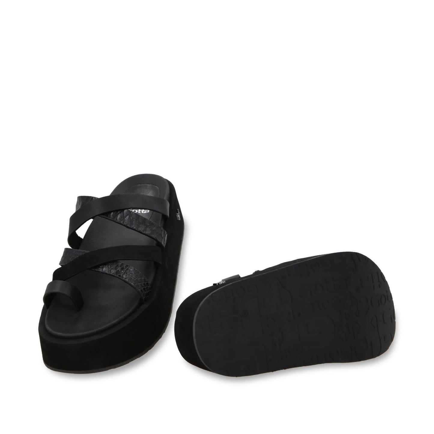 Sandalia Plataforma Negro Mujer 55940 - Gotta Mexico