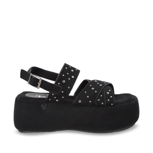 Sandalia Plataforma Negro Mujer 55962