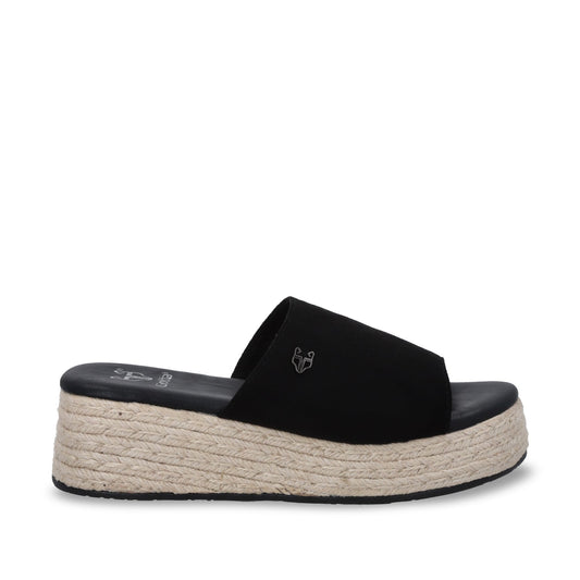 Sandalia Plataforma Negro Mujer 55971