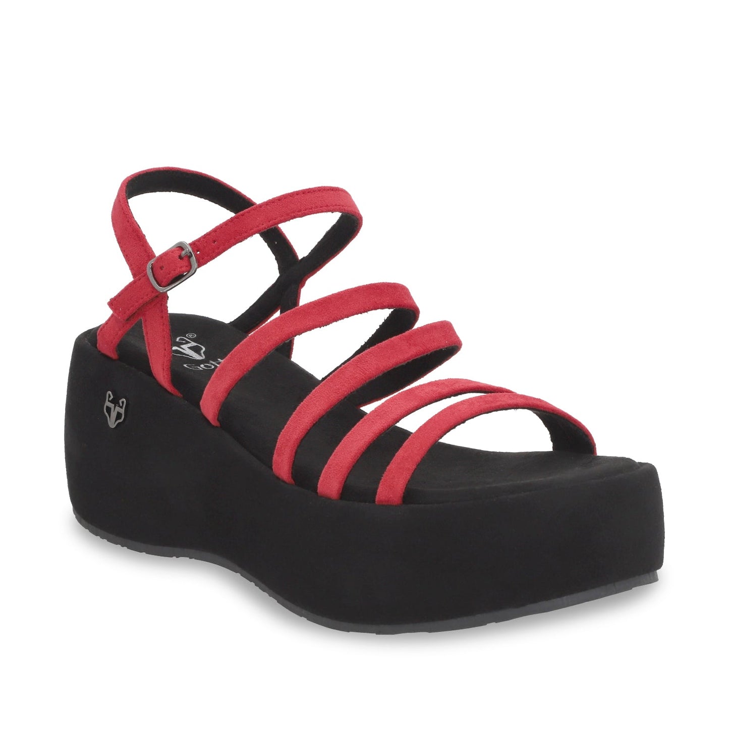 Sandalia Plataforma Roja Mujer 45822