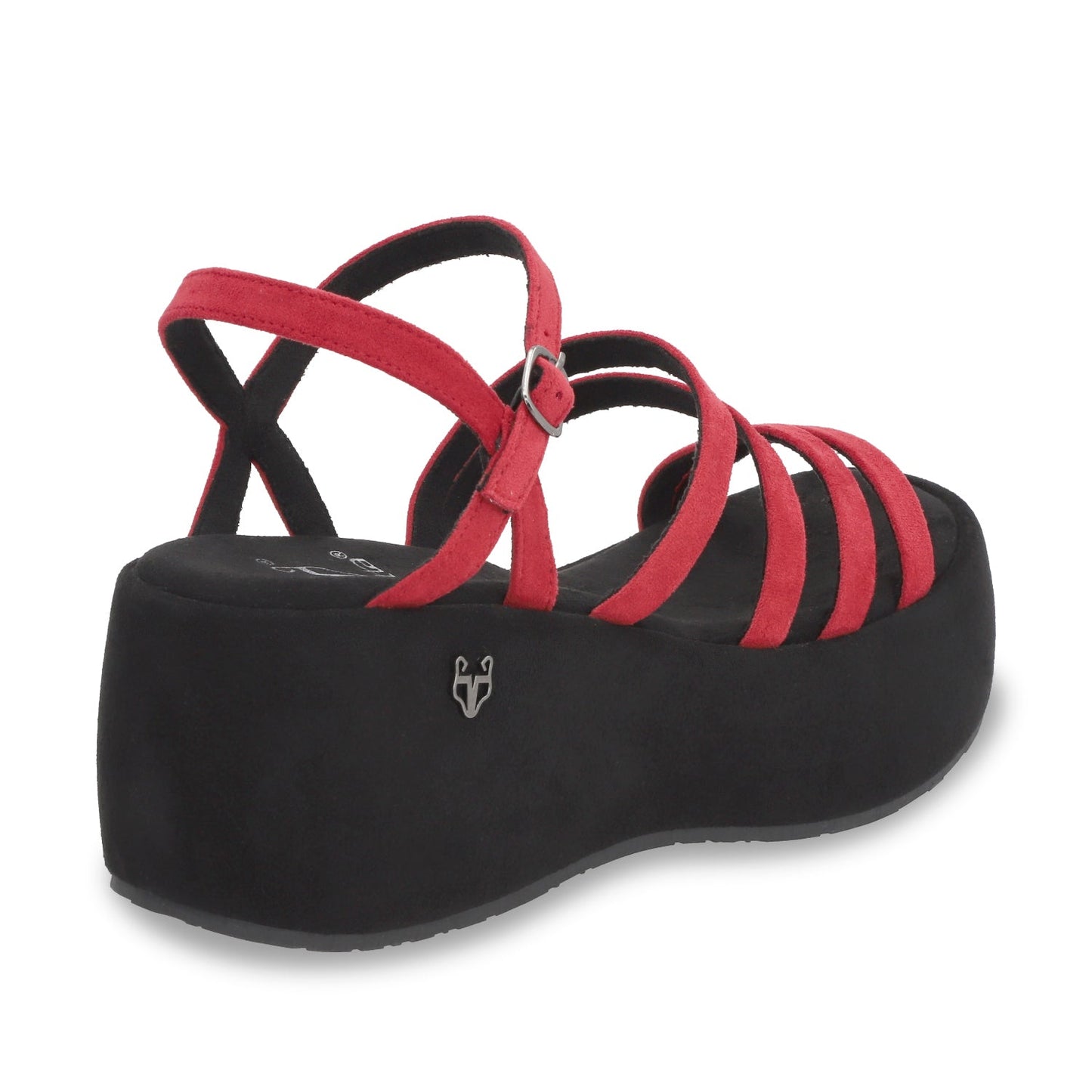 Sandalia Plataforma Roja Mujer 45822