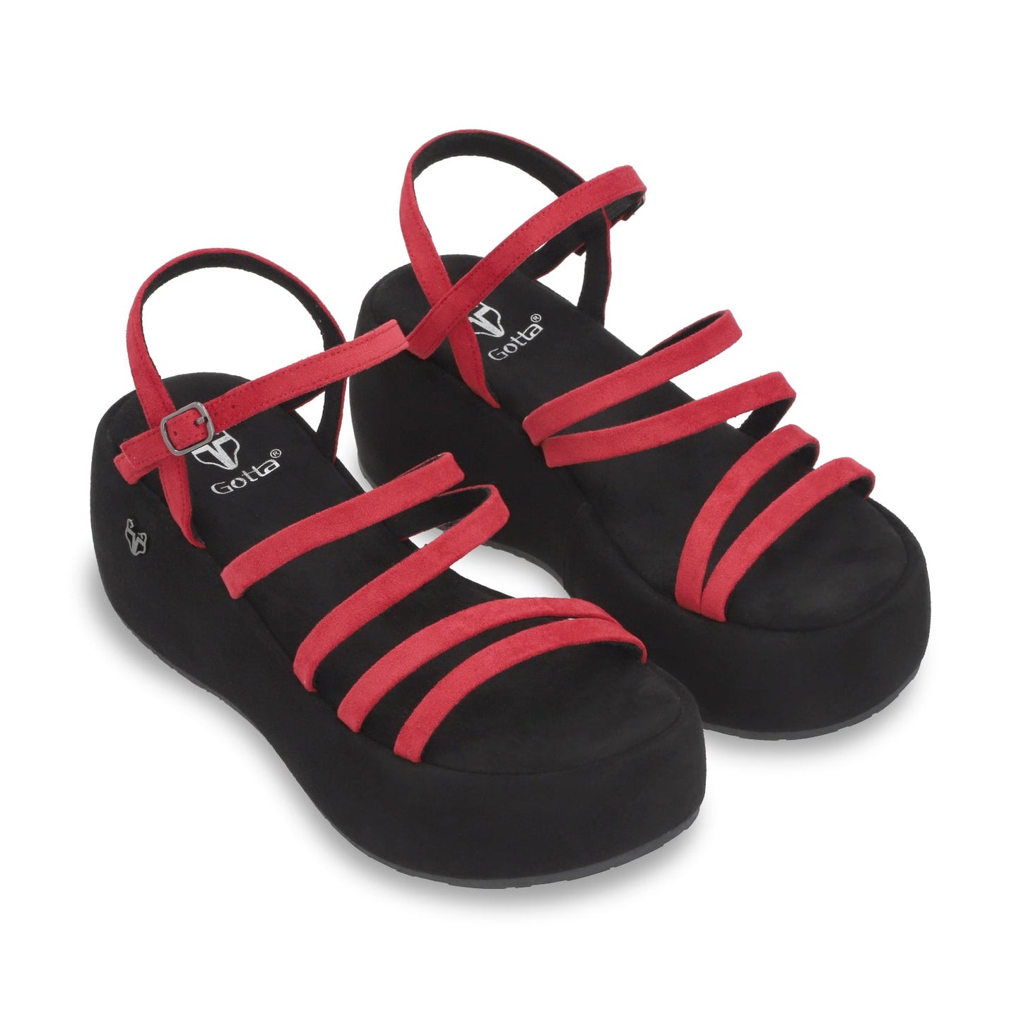 Sandalia Plataforma Roja Mujer 45822